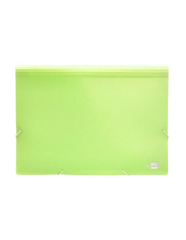 Carpeta Liderpapel Clasificador Fuelle Polipropileno Din A4 Amarillo Fluor Opaco 13 Departamentos