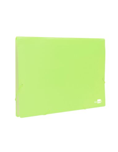 Carpeta Liderpapel Clasificador Fuelle Polipropileno Din A4 Amarillo Fluor Opaco 13 Departamentos