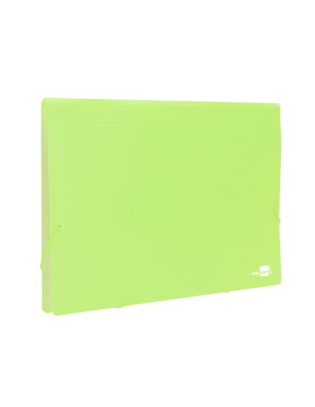 Carpeta Liderpapel Clasificador Fuelle Polipropileno Din A4 Amarillo Fluor Opaco 13 Departamentos