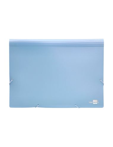 Carpeta Liderpapel Clasificador Fuelle Polipropileno Din A4 Celeste Opaco 13 Departamentos