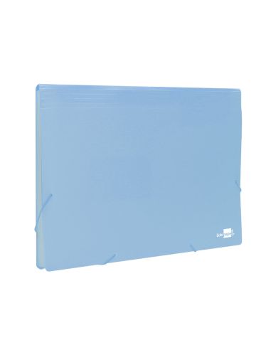 Carpeta Liderpapel Clasificador Fuelle Polipropileno Din A4 Celeste Opaco 13 Departamentos