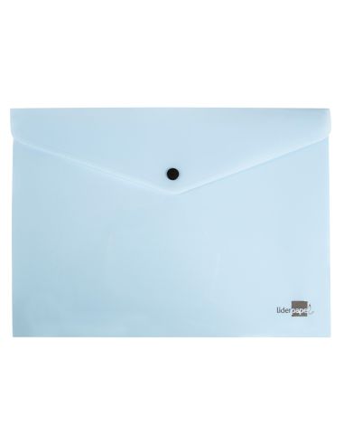 Carpeta Liderpapel Dossier Broche Polipropileno Din A4 Celeste Opaco 50 Hojas