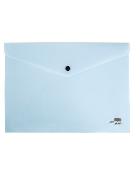 Carpeta Liderpapel Dossier Broche Polipropileno Din A4 Celeste Opaco 50 Hojas