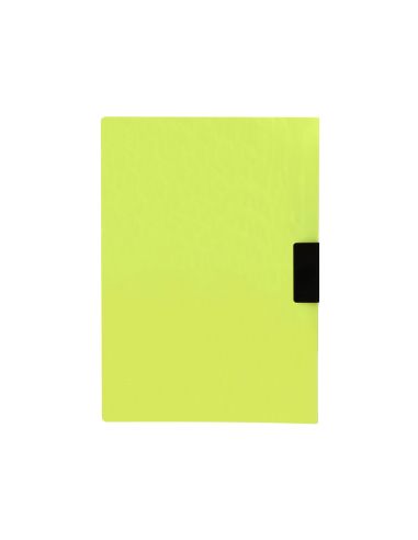 Carpeta Liderpapel Dossier Pinza Lateral Polipropileno Din A4 Amarillo Fluor Opaco 30 Hojas Pinza Deslizante