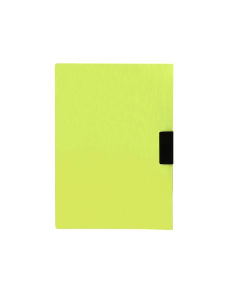 Carpeta Liderpapel Dossier Pinza Lateral Polipropileno Din A4 Amarillo Fluor Opaco 30 Hojas Pinza Deslizante
