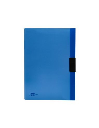 Carpeta Liderpapel Dossier Pinza Lateral Polipropileno Din A4 Azul Translucido 60 Hojas Pinza Deslizante