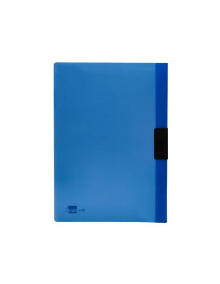 Carpeta Liderpapel Dossier Pinza Lateral Polipropileno Din A4 Azul Translucido 60 Hojas Pinza Deslizante