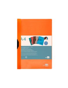 Carpeta Liderpapel Dossier Pinza Lateral Polipropileno Din A4 Naranja Fluor Opaco 30 Hojas Pinza Deslizante 2
