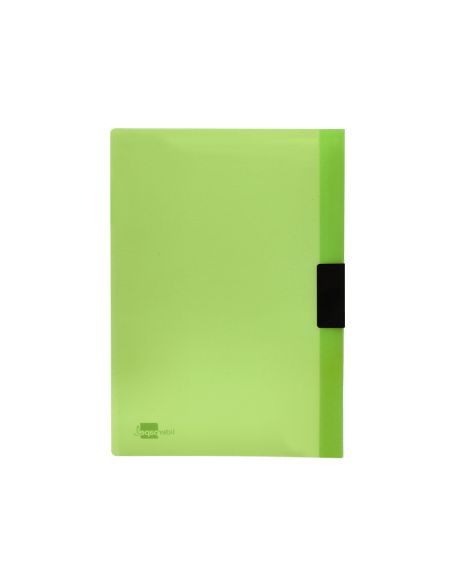 Carpeta Liderpapel Dossier Pinza Lateral Polipropileno Din A4 Verde Translucido 60 Hojas Pinza Deslizante