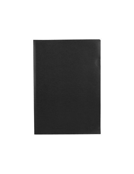 Carpeta Liderpapel Dossier Uñero Polipropileno Din A4 Negro Opaco 20 Hojas