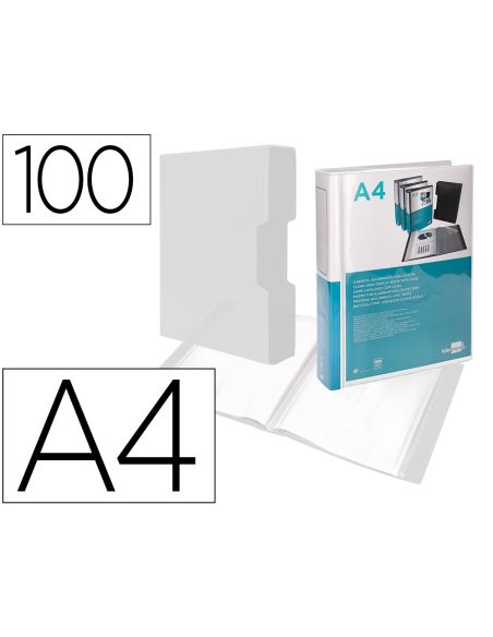 Carpeta Liderpapel Personaliza 100 Fundas Polipropilenodin A4 Transparente Con Cajetin