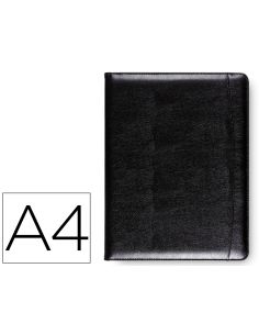 Carpeta Portafolios Q-Connect Sin Cremallera Sin Asas Con Departamentos Interiores Colornegro 320X250 Mm