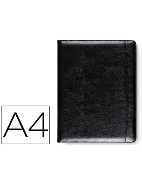 Carpeta Portafolios Q-Connect Sin Cremallera Sin Asas Con Departamentos Interiores Colornegro 320X250 Mm