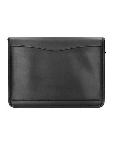 Carpeta Portafolios Q-Connect Cremallera 4 Anillas 20 Mm Concalculadora Con Bolsa Para Movil Color Negro 260X355 Mm