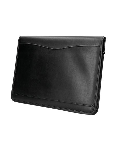 Carpeta Portafolios Q-Connect Cremallera 4 Anillas 20 Mm Concalculadora Con Bolsa Para Movil Color Negro 260X355 Mm