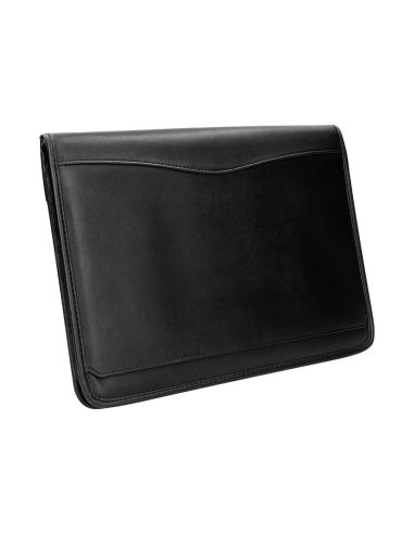 Carpeta Portafolios Q-Connect Cremallera 4 Anillas 20 Mm Concalculadora Con Bolsa Para Movil Color Negro 260X355 Mm