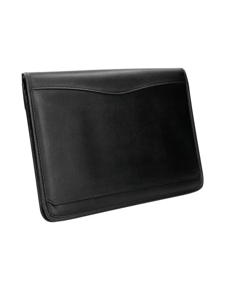 Carpeta Portafolios Q-Connect Cremallera 4 Anillas 20 Mm Concalculadora Con Bolsa Para Movil Color Negro 260X355 Mm