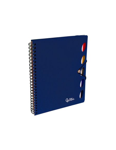 Cuaderno Espiral Liderpapel A4 Micro Executive Tapa Plastico 100H 80Gr Cuadro 5Mm 5 Sep Aradores Con Gomilla Azul|Libreriasalesiana