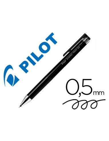 Boligrafo Negro Pilot Synergy Point Retractil Sujecion De Caucho Tinta Gel 0,5 Mm