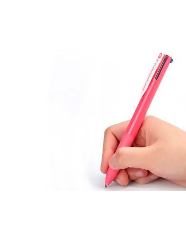 Boligrafo Cuerpo Color Rosa Pilot Super Grip G 4 Colores Retractil Sujecion De Caucho Tinta Base De Aceite