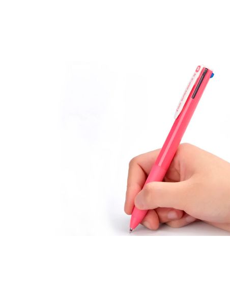 Boligrafo Cuerpo Color Rosa Pilot Super Grip G 4 Colores Retractil Sujecion De Caucho Tinta Base De Aceite