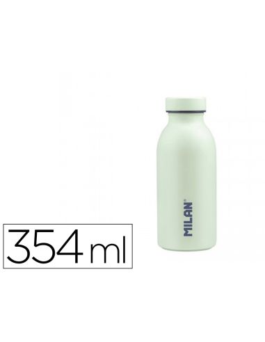 Botella Portaliquidos Milan Acero Inoxidable Termo Color Verde 354 Ml