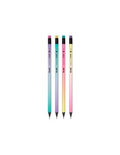 Lapices De Grafito Milan Sunset Hb Madera Negra De Tilo Con Goma De Borrar Colores Surtidos 2