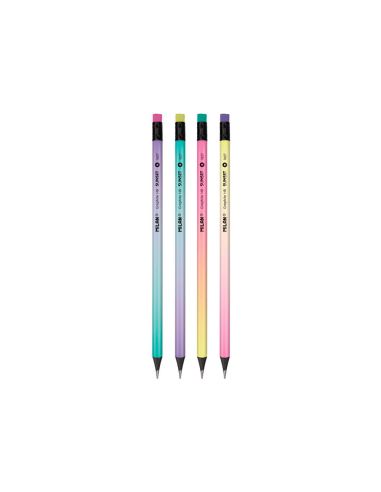 Lapices De Grafito Milan Sunset Hb Madera Negra De Tilo Con Goma De Borrar Colores Surtidos
