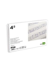 Bloc Musica Liderpapel Pentagrama 3Mm Cuarto 20 Hojas 100G/M2 2