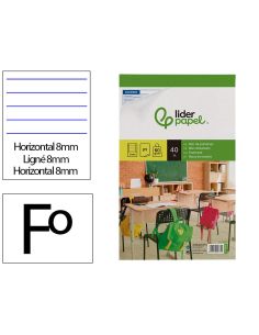 Bloc Examenes Liderpapel Horizontal Folio 40 Hojas 60G/M2