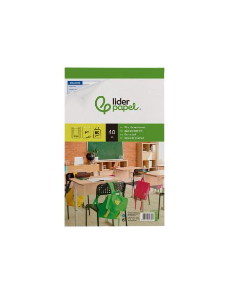 Bloc Examenes Liderpapel Horizontal Folio 40 Hojas 60G/M2