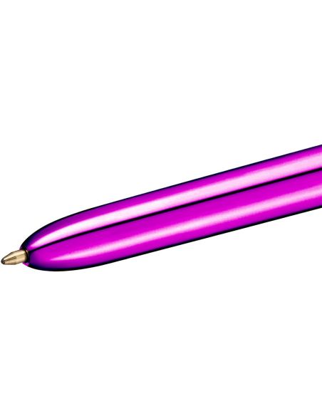 Boligrafo Bic Cuatro Colores Shine Morado Punta De 1 Mm|Libreriasalesiana