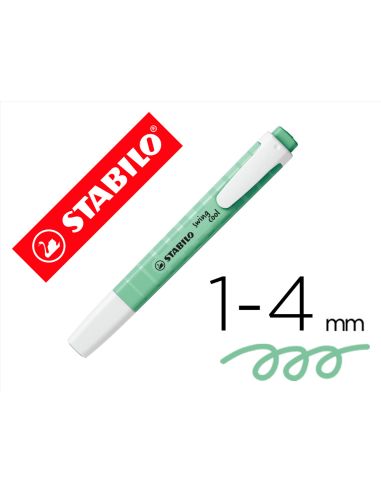 Rotulador Verde Menta Stabilo Fluorescente Swing Cool Pastel