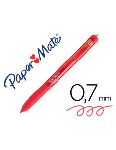 Boligrafo Rojo Paper Mate Inkjoy Retractil Gel Pen Trazo 0,7 Mm