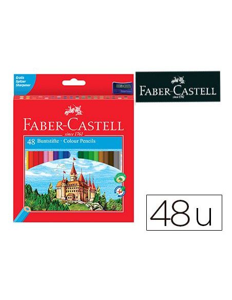 Lapices De Colores Faber Castell Hexagonal Madera Reforestada Caja De 48 Unidades Colores Surtidos
