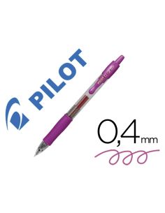 Boligrafo Rosa Pilot G-2 Tinta Gel Retractil Sujecion De Caucho