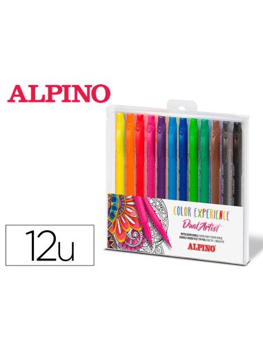 Rotulador Alpino Dual Artist Color Experience Estuche De 12 Unidades Colores Surtidos