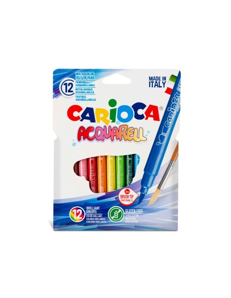 Rotulador Carioca Aquarelle Punta De Pincel Caja De 12 Unidades Colores Surtidos