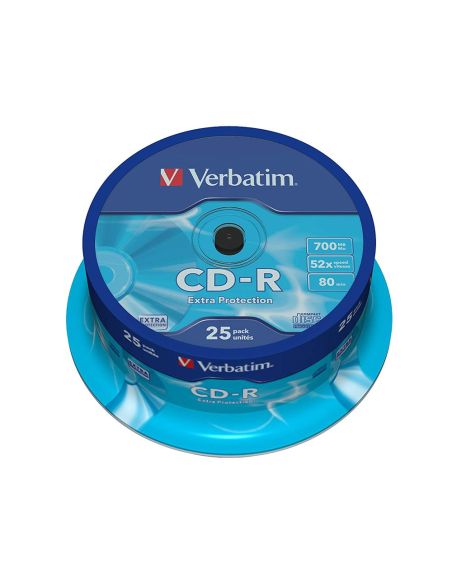 Cd-R Verbatim Capacidad 700Mb Velocidad 52X 80 Min Tarrina De 25 Unidades