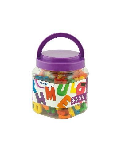 Juego Miniland Letras Mayusculas Magneticas Bote De 154 Piezas