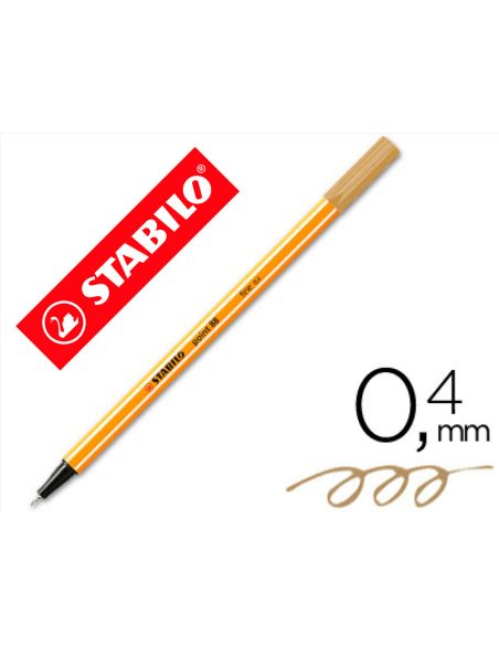 Rotulador Ocre Oscuro  Stabilo Punta De Fib Ra Point 88 Punta Fina 0,4Mm
