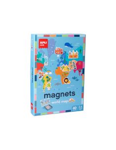 Juego Apli Didactico Magnetico Mapa Mundi 40 Piezas