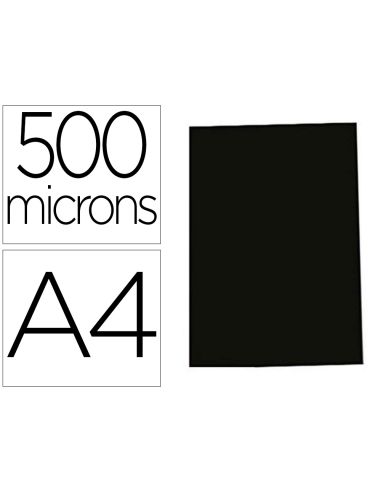 Tapa De Encuadernacion Gbg Polipropileno Polycover Opaca 500 Mc Din A4 Color Negro Pack De 100 Unidades