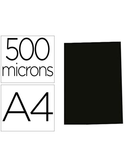 Tapa De Encuadernacion Gbg Polipropileno Polycover Opaca 500 Mc Din A4 Color Negro Pack De 100 Unidades