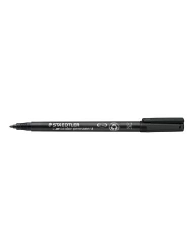 Rotulador Negro  Staedtler Lumocolor Retroproyeccion Punta De Fibrapermanente 317-9 Punta Media Redonda 0.8-1 Mm