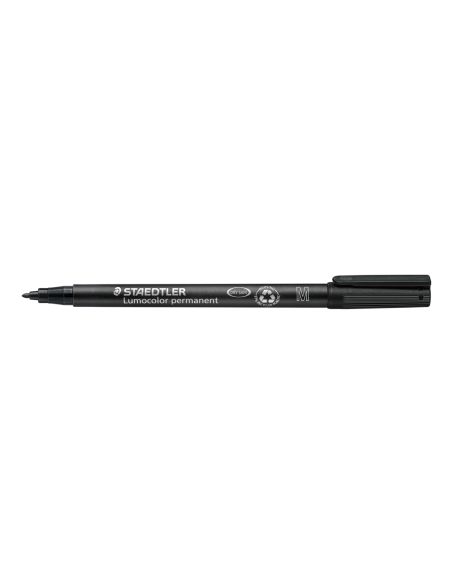 Rotulador Negro  Staedtler Lumocolor Retroproyeccion Punta De Fibrapermanente 317-9 Punta Media Redonda 0.8-1 Mm
