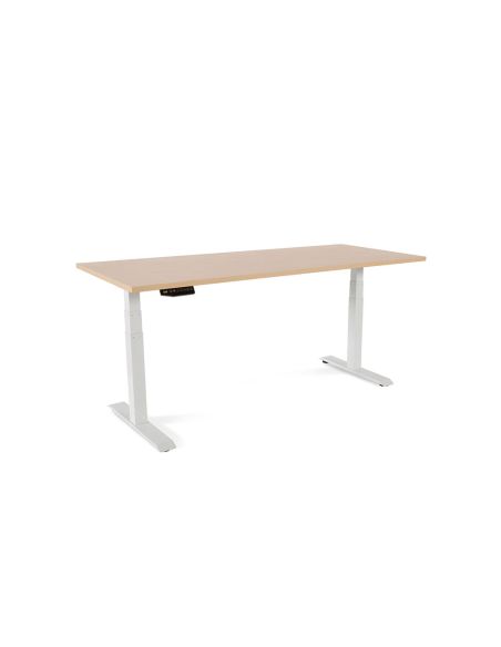 Mesa Rocada Regulable En Altura Electricamente Hasta 129 Cm Estructura De Acero Tablero 180 Cm Color Haya