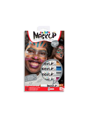 Barra De Maquillaje Carioca Mask Up Metallic Caja De 6 Colores Surtidos