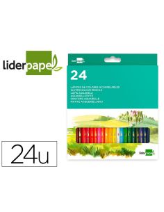 Lapices De Colores Acuarelables Liderpapel Caja De 24 Unidades Colores Surtidos