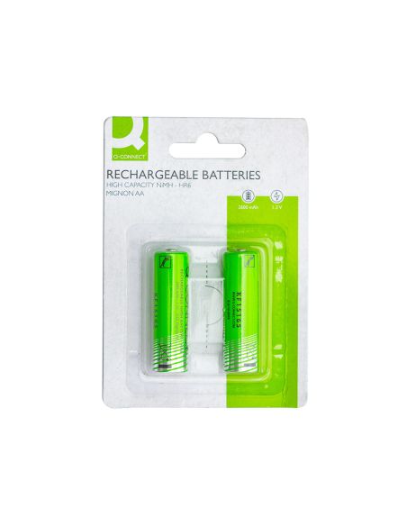 Pila Q-Connect Alcalina Aa Recargable Blister De 2 Unidades